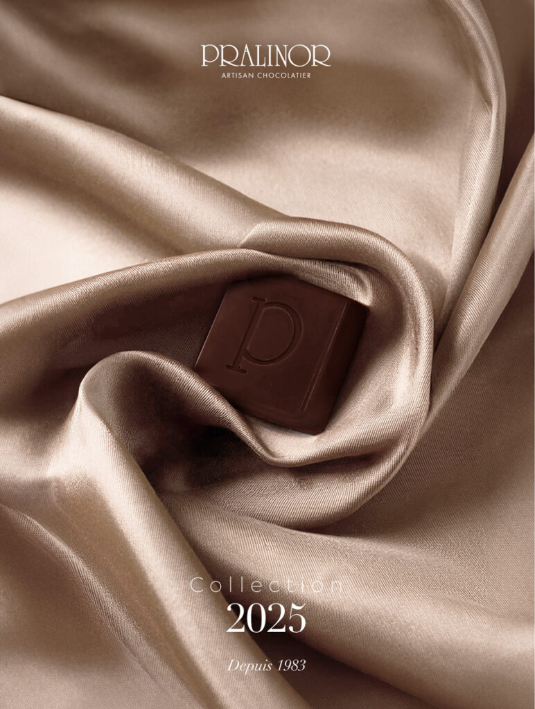 Pralinor Artisan Chocolatier Artisan Chocolatier Maroco-Belge depuis 40 ans COVER Catalogue Pralinor Artisan Chocolatier 2025