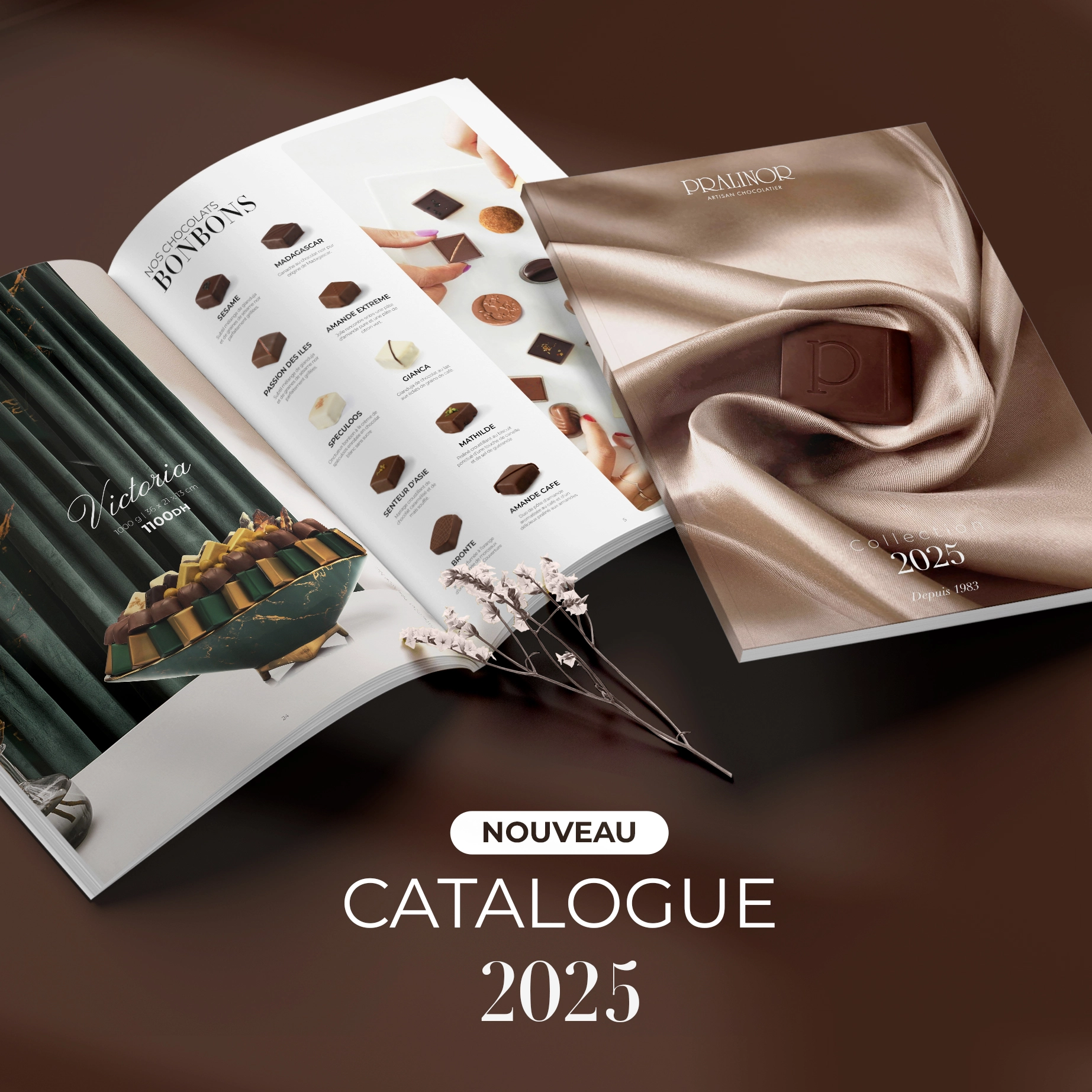 Pralinor Artisan Chocolatier Artisan Chocolatier Maroco-Belge depuis 40 ans chocolat, chocolatier Pralinor Collection 2025 catalogue